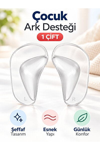 Bunyon Pediatrik Çocuk İçin Düztabanlık İçe Basma Önleyici Silikon Ayak Deste...