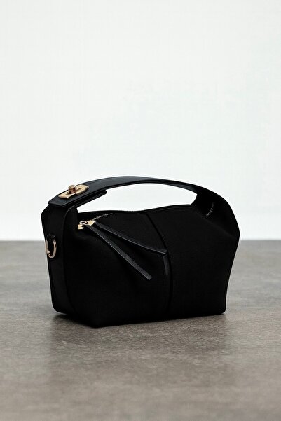 Çantacımstore Women's Archi Suede Clutch Bag Black