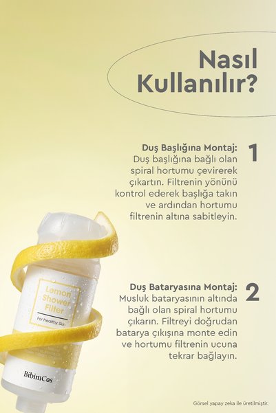 Bibimcos Lemon Shower Filter - Limon Özlü Duş Filtresi
