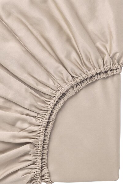 İQON Duvet Cover Set with Fitted Sheets, Double Beige-Black