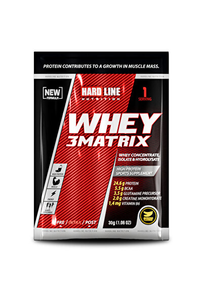 Hardline Whey 3matrix 30 gr Tek Kullanımlık Protein Tozu Muz