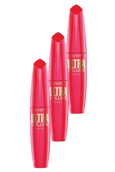 AVON مجموعة ثلاثية من الماسكارا ذات اللون الحقيقي Ultra Volume Lash Magnify