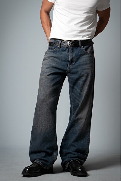 GRJ denim Blue Mirage Flare Jean Erkek Denim Pantolon