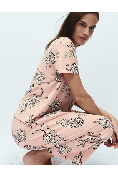Marks & Spencer Saf Pamuklu Kapri Pijama Takımı