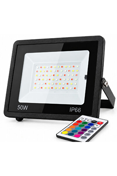 XL Proiector LED RGB 50W 220V cu Telecomandă IP66 Iluminare Multicoloră pentr...