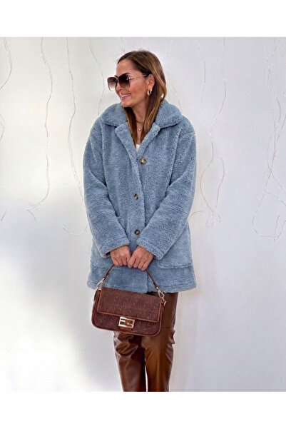 bysocafashion Women's long sleeve collared wellsoft coat with front button cl...