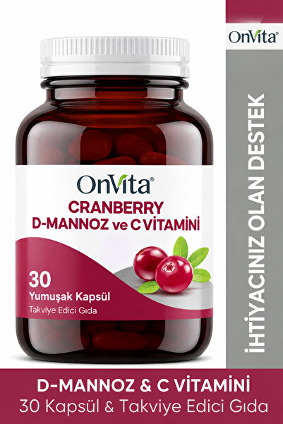 Cranberry D-Mannoz ve C Vitamini 30 Yumuşak Kapsül