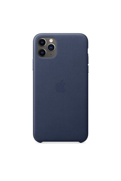 Apple Leather Case iPhone 11 Pro Max Σκούρο Μπλε