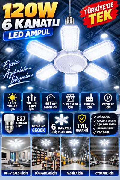 LED PAZARI 120 W 6 KANATLI 6+1 YÜKSEK IŞIKLI TR DE TEK YÜKSEK IŞIK İSTEYENLER...