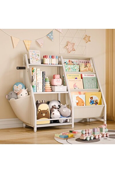 Generic Kids Bookshelf and Toy Organizer, 3 Tier Bookcase Book Shelf with Toy...