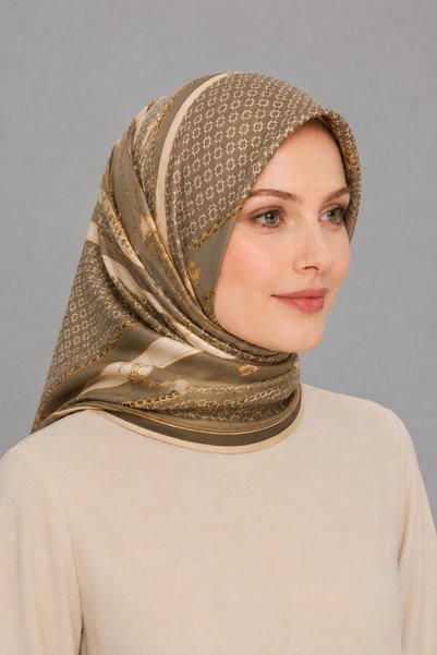 Lesscarves وشاح منقوش بنمط التويل LS2201