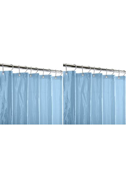 Bath Bliss ستارة حمام متينة، 12 حلقة معدنية مقاومة للصدأ، 3 حواف مغناطيسية ثق...