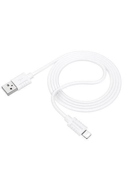 Borofone Cablu de Date Bx52 USB A - Lightning Din Silicon 1M 2.4A - Alb