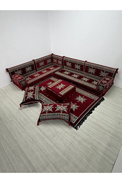 BAKIRÖZÜ HOME Yıldız Modeli Bordo Otantik Şark Köşesi Takımı – L SET - Gelene...