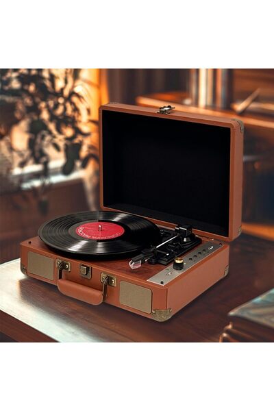Generic Vinyl Record Player Wireless Turntable with Built-in Speakers and USB...