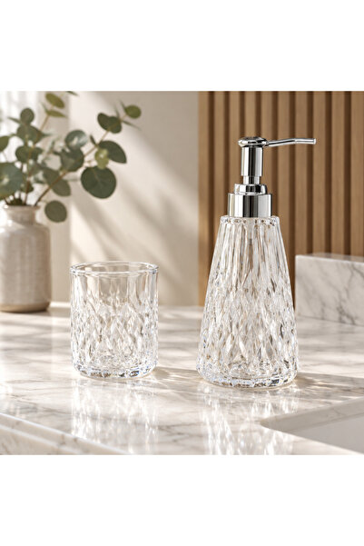 English Home Valeria Cam 2-Piece Transparent Bathroom Set