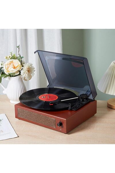 Generic Vinyl Record Player Wireless Turntable with Built-in Speakers and USB...