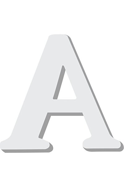 Generic حرف A خشبي أبيض للديكور الجداري، HCR-4704A