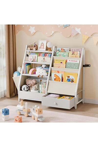 Generic Kids Bookshelf and Toy Organizer, 3 Tier Bookcase Book Shelf with Toy...