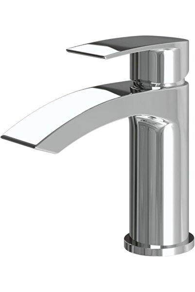 Generic Arc Mono Basin Mixer Tap, Chrome Finish - Single Lever Hot & Cold Bat...