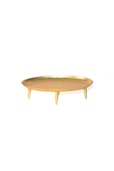 VERDA Golden Oval Footed Serving Tray