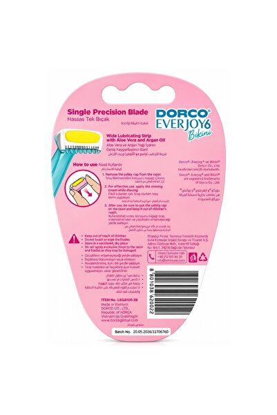 Dorco Shai Bikini Bölgesi Kullan At Kadın Tıraş Bıçağı 3lü