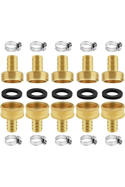 Generic 5 Sets 1/2 Inch Garden Hose Repair Kit, Brass Hose Mender End Repair ...
