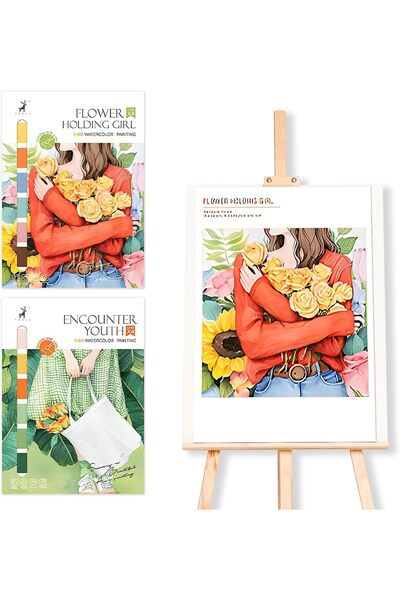Generic 2 Pack Paint with Water Coloring Book Set - DIY Watercolor Painting K...