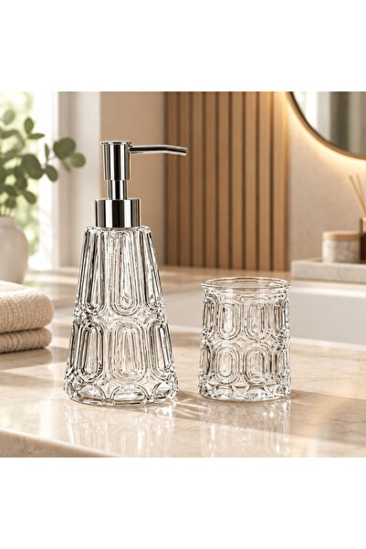 English Home Diana Cam 2-Piece Transparent Bathroom Set
