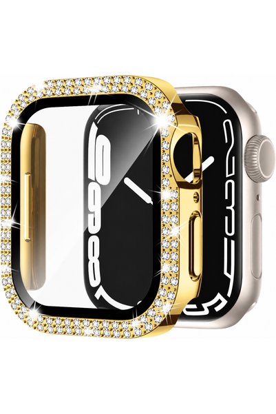 Dexmon Apple Watch Series 10 / 11 46mm Uyumlu Taşlı Renkli Ekran ve Kasa Koru...
