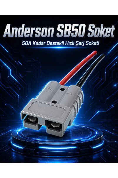 Anderson Power Products Anderson SB50 Soket 50A Hızlı Şarj Bağlantı Konnektörü