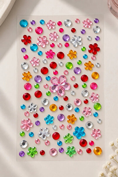 Le Mabelle Çok Renkli Çiçek Şekilli Kız Çocuk Yüz Sticker
