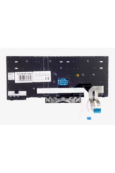 Tradebit Tastatură pentru Lenovo ThinkPad T480s E480 L380 E485 E490, 83S045Z, 01YN445, neagră