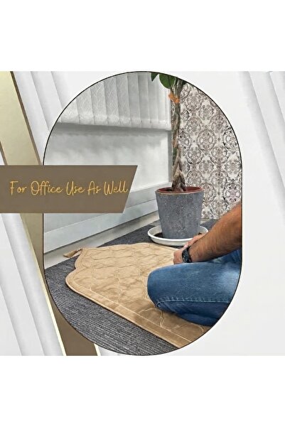 Generic Brand سجادة صلاة إسلامية منقوشة مقاس 70 × 110 سم، سطح مخملي مضاد للانزلاق، تصميم قبة، سجادة صلاة سميكة ومبطنة.