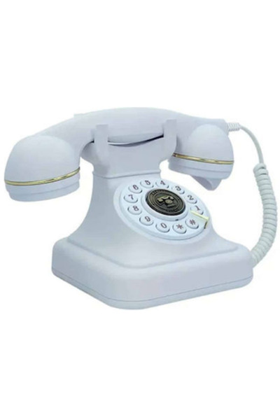 OEM OHO-302 Ενσύρματο Τηλέφωνο Ρετρό Λευκό