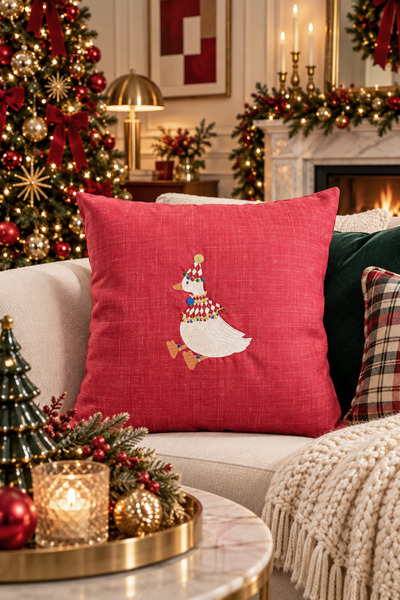 Pilloveland Premium Nakışlı Kırlent Kılıfı - Sirk Hayvanları Lulu - 43*43 Cm ...