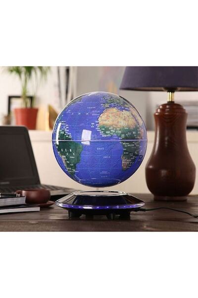 OEM Υδρόγειος Σφαίρα Αιωρούμενη Με Φως Magnetic Levitation Σε Μπλε Χρώμα
