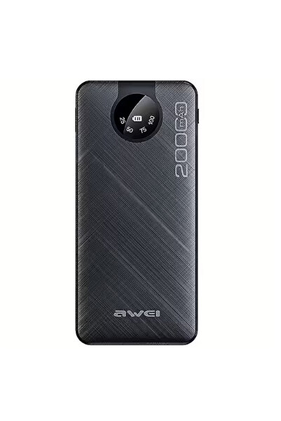 AWEI P134K Power Bank 20000mAh με θύρα USB-A και θύρα USB-C Μαύρο