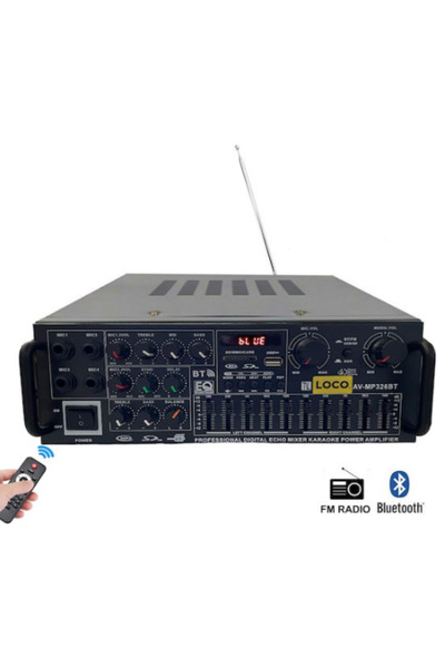 LOCO Ενισχυτής με λειτουργία Καραόκε AV-MP326BT σε Μαύρο