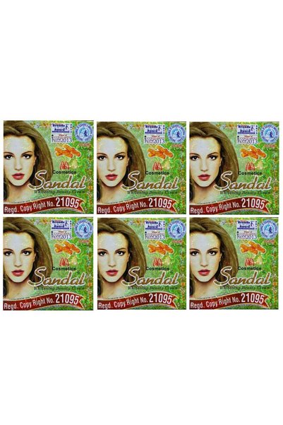 Sandal Whitening Beauty Cream For Glowing And Blemish Removal Skin 30 g (Pack of 6)