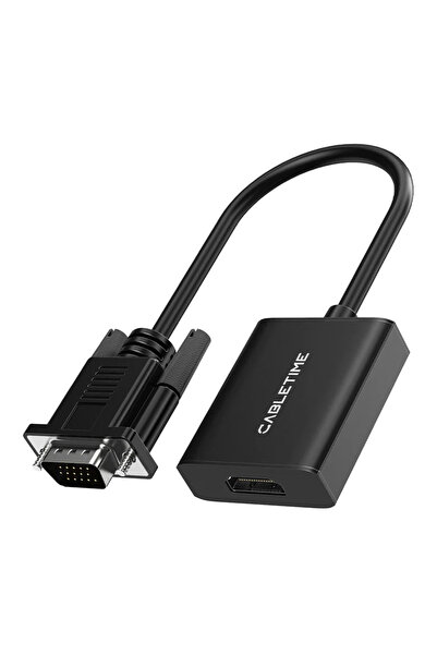 Cabletime Προσαρμογέας VGA σε HDMI CT-AV582-VGAH με 3.5mm & Micro USB, 1080p/...