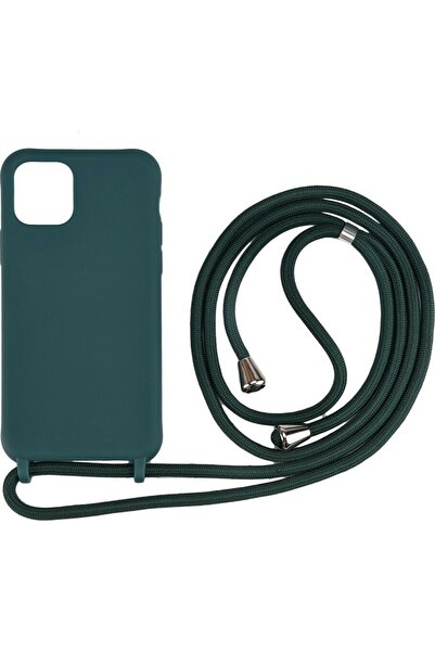 OEM Θήκη Σιλικόνης με Κορδόνι για το Iphone 12 PRO MAX (Πράσινο Σκούρο)