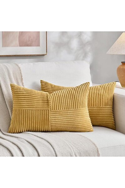 Fancy Homi غطاء وسادة للزينة لدعم أسفل الظهر بلون كحلي للأريكة، ديكور منزلي ر...