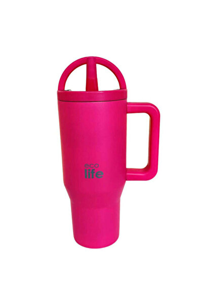 Ecolife Θερμός με 2 λαβές, Καπάκι, Νέον Μαγνήτα, 900ml