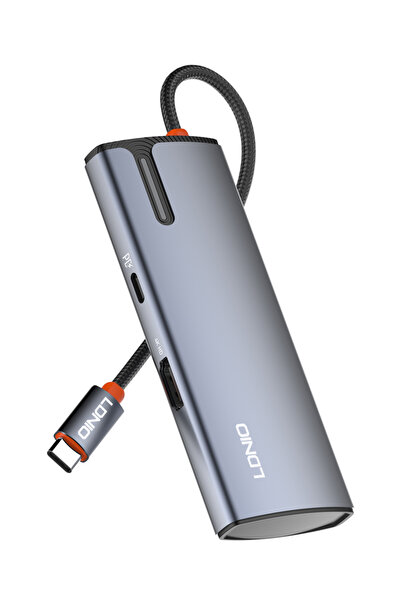 LDNIO Σταθμός σύνδεσης DS-15H 5 θύρες σύνδεση USB-C 4K 100W PD γκρι