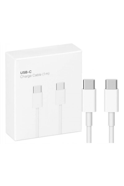 Tradebit Cablu de date USB-C la USB-C, 60W, 1m, alb