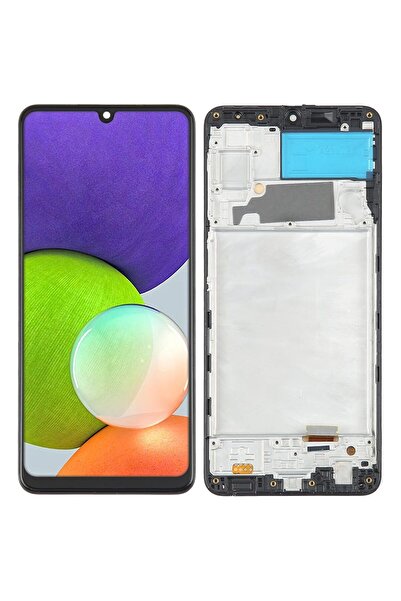 Tradebit Display pentru Samsung Galaxy A22 4G (SM-A225), OLED, cu ramă, Negru...
