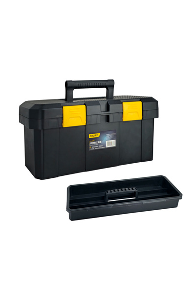 Deli εργαλειοθήκη DL432918 πλαστική 42.5x23x19.5εκ. μαύρη