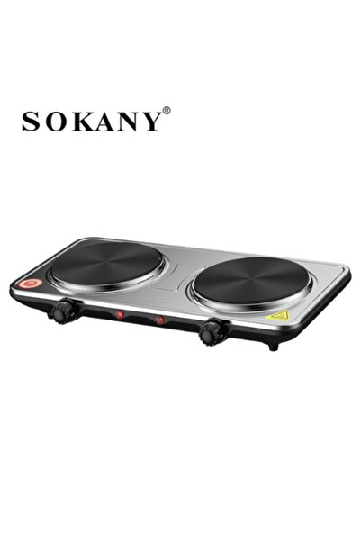 SOKANY SK-5102 Εμαγιέ Διπλή Επιτραπέζια Εστία Γκρι