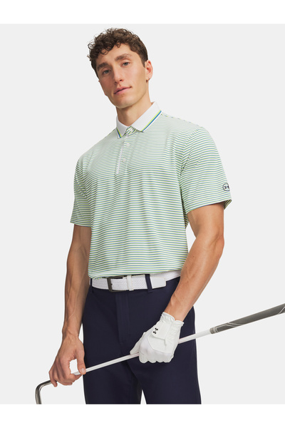Under Armour UA ArmourDry Tricou Polo cu Dungi și Textură Striată - Tricou Po...